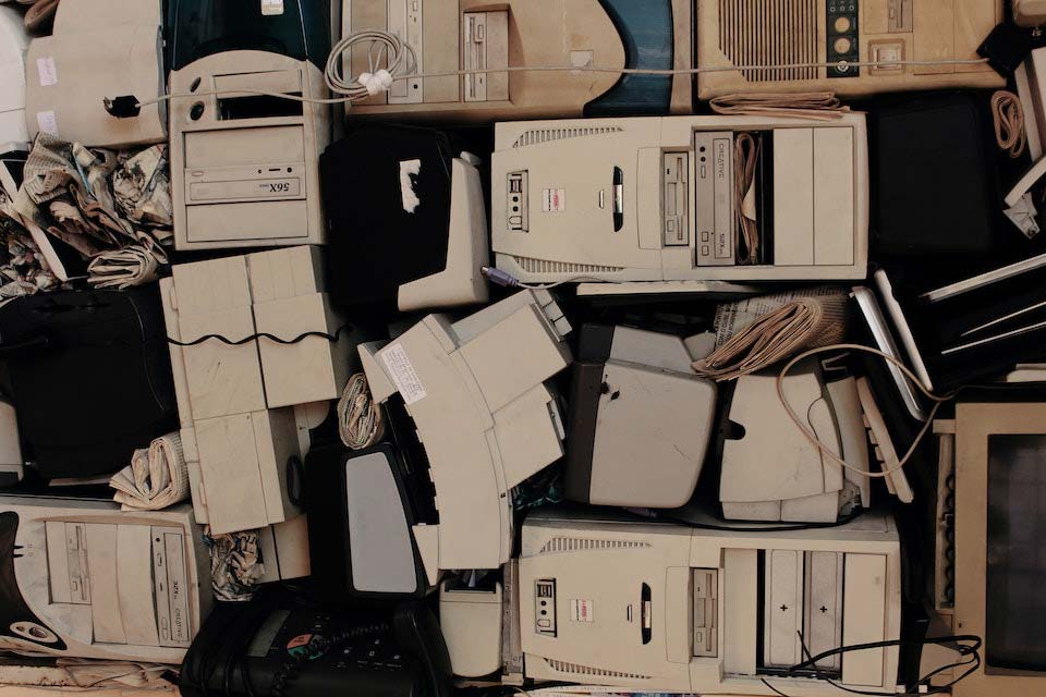 Electronics Disposal - Room full of old computers